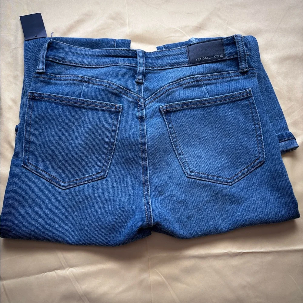 Kendall & Kylie Dark Blue Ripped Skinny Jeans - Picture 4 of 5